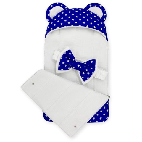 Конверты на выписку для новорожденных «Мишка» звездочка на синем