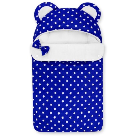 Конверты на выписку для новорожденных «Мишка» звездочка на синем