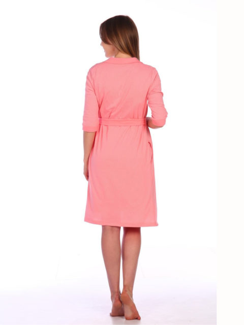 Комплект в роддом халат и сорочка Коралл для беременных и кормящих