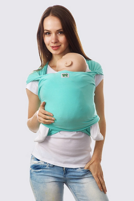 Трикотажный слинг-шарф для новорожденных, Ментол