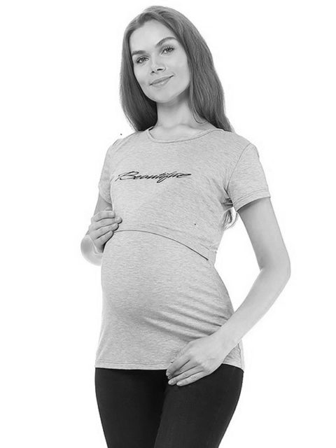 Футболка для беременных и кормящих Basic, черный Футболка для беременных и кормящих Basic, черный