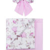 Конверт-одеяло на выписку «Bambino» белый розовый/горох, лето