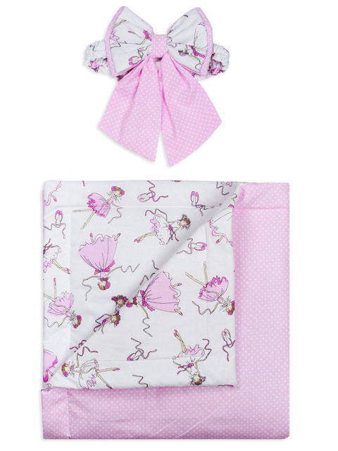 Конверт-одеяло на выписку «Bambino» белый розовый/горох, лето Конверт-одеяло на выписку «Bambino» белый розовый/горох, лето