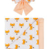 Конверт-одеяло на выписку «Bambino» персиковый белый/лисички, лето