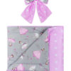 Конверт-одеяло на выписку «Bambino» серый розовый/звезды, лето