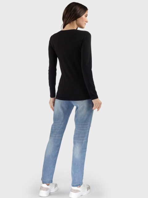 Лонгслив для беременных и кормящих Колин, черный Лонгслив для беременных и кормящих Колин, черный