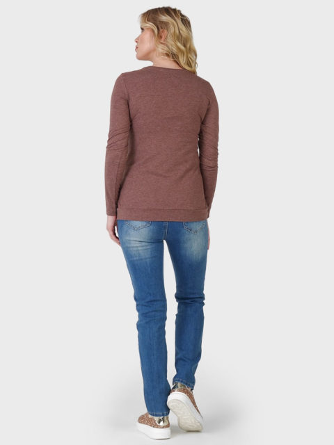 Лонгслив для беременных и кормящих Майя, кофейный Лонгслив для беременных и кормящих Майя, кофейный