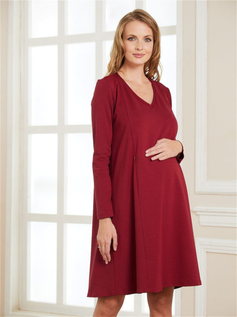 Платье для беременных и кормящих мам Perfect, ягодный