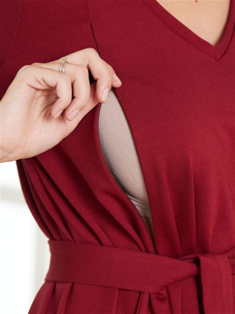 Платье для беременных и кормящих мам Perfect, ягодный