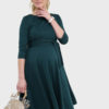 Платье для беременных и кормящих Талия, темно-зеленый