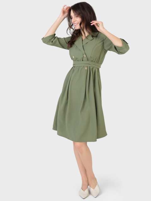 Платье для беременных и кормящих Валерия, оливковый