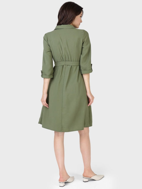 Платье для беременных и кормящих Валерия, оливковый