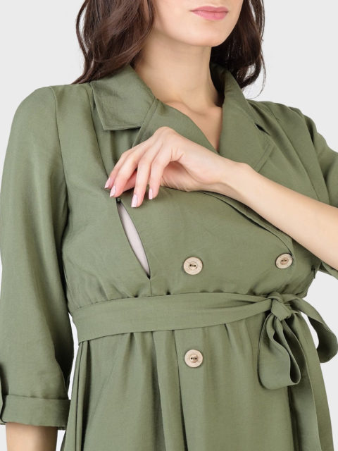 Платье для беременных и кормящих Валерия, оливковый