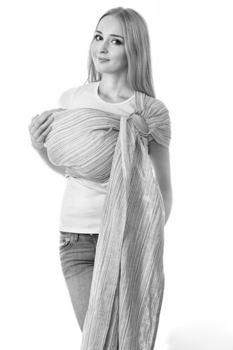 Слинг для новорожденных с кольцами «Лайн», лайм