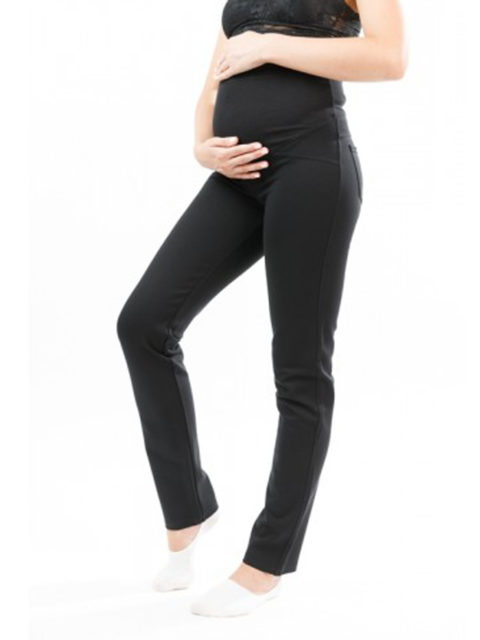 Брюки для беременных прямые БР-535 демисезонные, черный