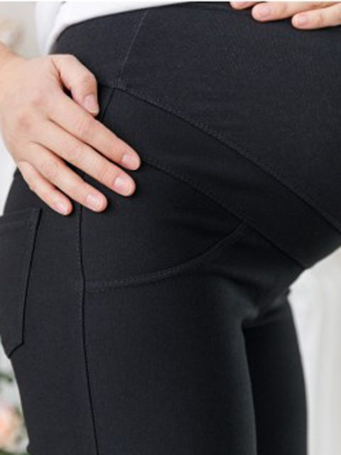Брюки для беременных зауженные (ткань с начёсом с изнанки) БР-501, черный Брюки для беременных зауженные (ткань с начёсом с изнанки) БР-501, черный