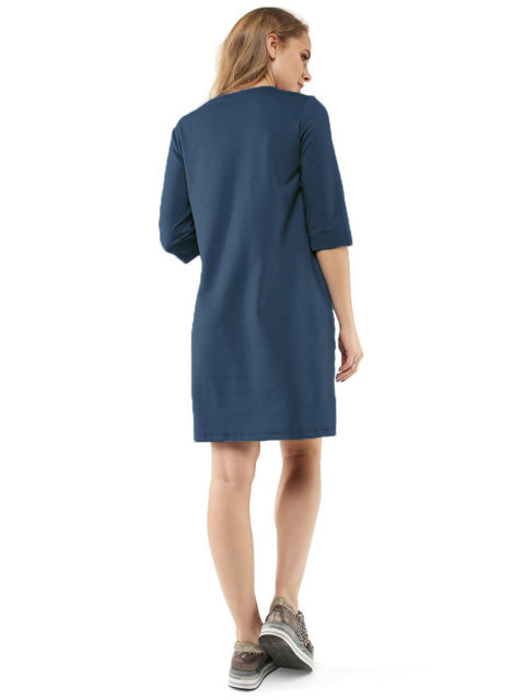 Платье для беременных Валерия, синий меланж Платье для беременных Валерия, синий меланж