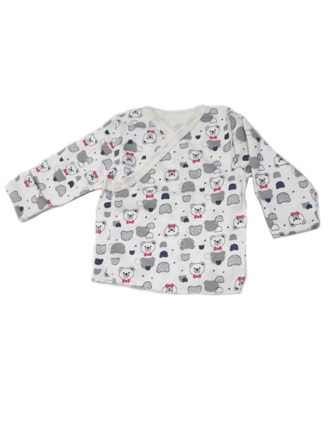 Комплект одежды футер (распашонка+ползунки) Мишка, синий/серый Комплект одежды футер (распашонка+ползунки) Мишка, синий/серый