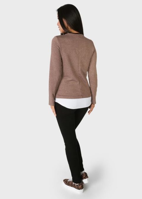 Толстовка для беременных и кормящих Дарина, кофейный Толстовка для беременных и кормящих Дарина, кофейный