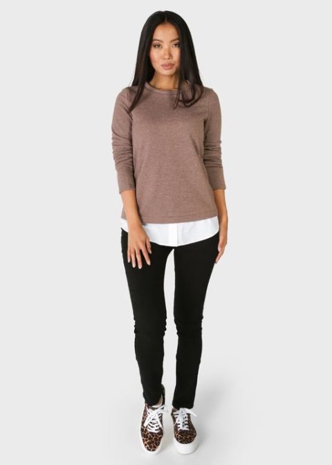 Толстовка для беременных и кормящих Дарина, кофейный Толстовка для беременных и кормящих Дарина, кофейный