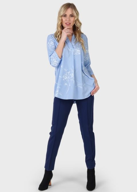 Блузка для беременных и кормления Жасмин, голубой