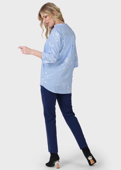 Блузка для беременных и кормления Жасмин, голубой