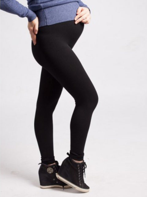 Легинсы для беременных зимние, бесшовные Лия, черные Легинсы для беременных зимние, бесшовные Лия, черные