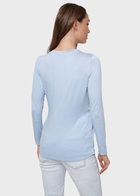 Лонгслив для беременных и кормящих Ольга, голубой