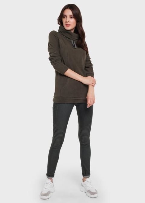 Толстовка для беременных и кормящих флисовая, хаки Толстовка для беременных и кормящих флисовая, хаки