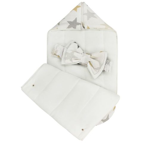 Конверт на выписку утепленный "Golden Star" с бантом, зима Конверт на выписку утепленный "Golden Star" с бантом, зима