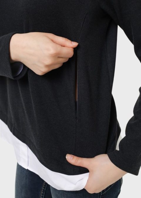 Джемпер для беременных и кормящих Оливия, синий