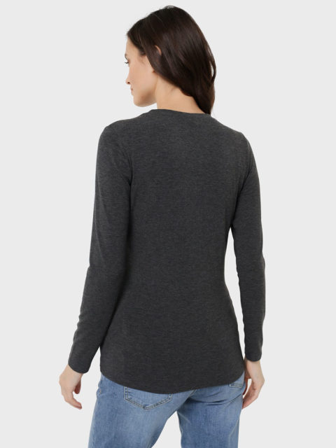 Лонгслив для беременных и кормящих Ольга, антрацит