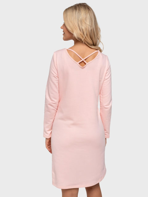 Утепленная ночная сорочка для беременных и кормящих Диодора, пудра Утепленная ночная сорочка для беременных и кормящих Диодора, пудра