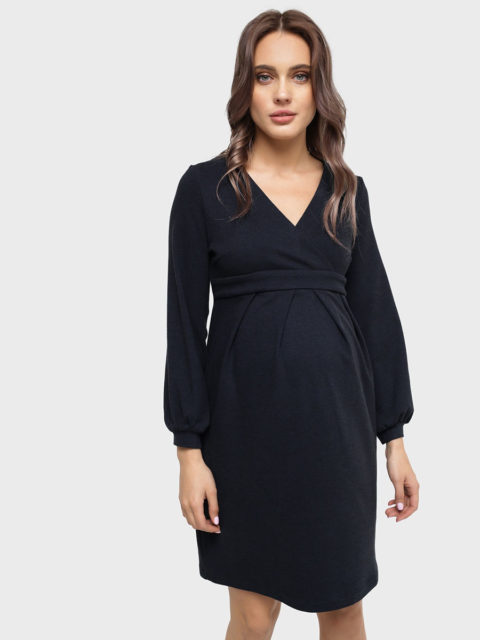 Платье для беременных и кормящих Эрмина, синий (хлопок 70%)