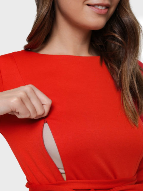 Платье для беременных и кормящих Талия, красный Платье для беременных и кормящих Талия, красный