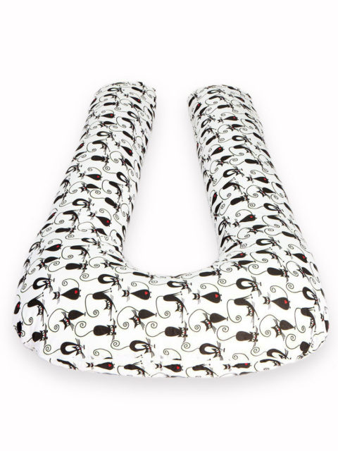 Подушка для беременных на всё тело, форма U 350 см. + наволочка cats