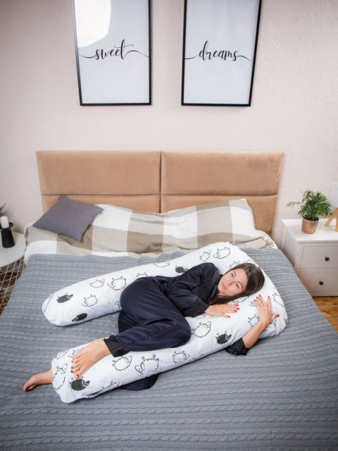 Подушка для беременных на всё тело, форма U 350 см. + наволочка sheep