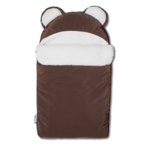 Зимний конверт для новорожденных на выписку на овчине Мишка Brown