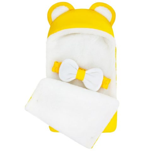 Зимний конверт для новорожденных на выписку на овчине Мишка Yellow Зимний конверт для новорожденных на выписку на овчине Мишка Yellow
