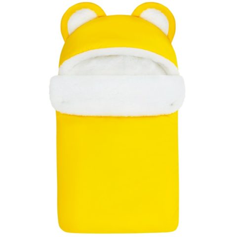 Зимний конверт для новорожденных на выписку на овчине Мишка Yellow Зимний конверт для новорожденных на выписку на овчине Мишка Yellow