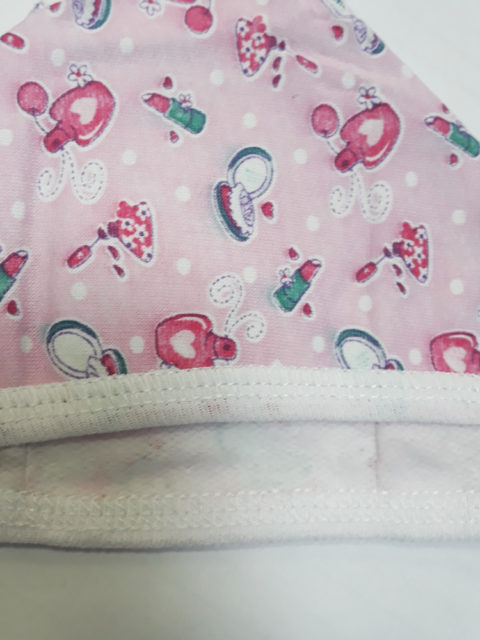 Чепчик Магнолия с рисунком, размер 38 (швы наружу), в ассортименте