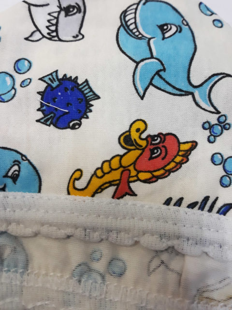 Чепчик Магнолия с рисунком, размер 38 (швы наружу), в ассортименте