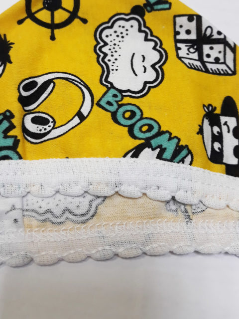 Чепчик Магнолия с рисунком, размер 38 (швы наружу), в ассортименте