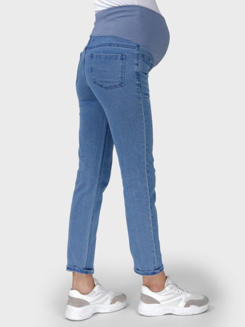 Джинсы для беременных прямые Стайл-036, голубой. Магазин одежды для беременных Мамаплюс СПб