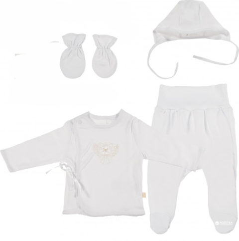 Комплект одежды на выписку для новорожденных 4 предмета Bembi КП5, белый