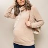 Толстовка флисовая для беременных и кормящих Алексис, бежевый. Магазин одежды для беременных Мамаплюс