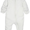 Комбинезон для новорожденных поддева флисовый на хб. подкладке 404/20 молочный. Одежда для новорожденных