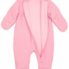 Комбинезон для новорожденных поддева флисовый на хб. подкладке 404/20 розовый. Одежда для новорожденных