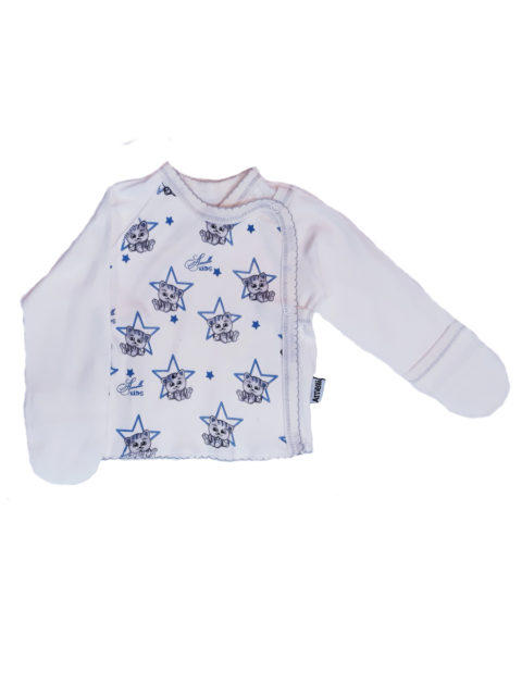 Распашонка для новорожденных Amelli КЛ.110.005.0.104.005 Звезды/котики. Одежда для новорожденных