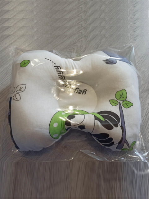Анатомическая подушка для новорожденных Белый/совы 0+